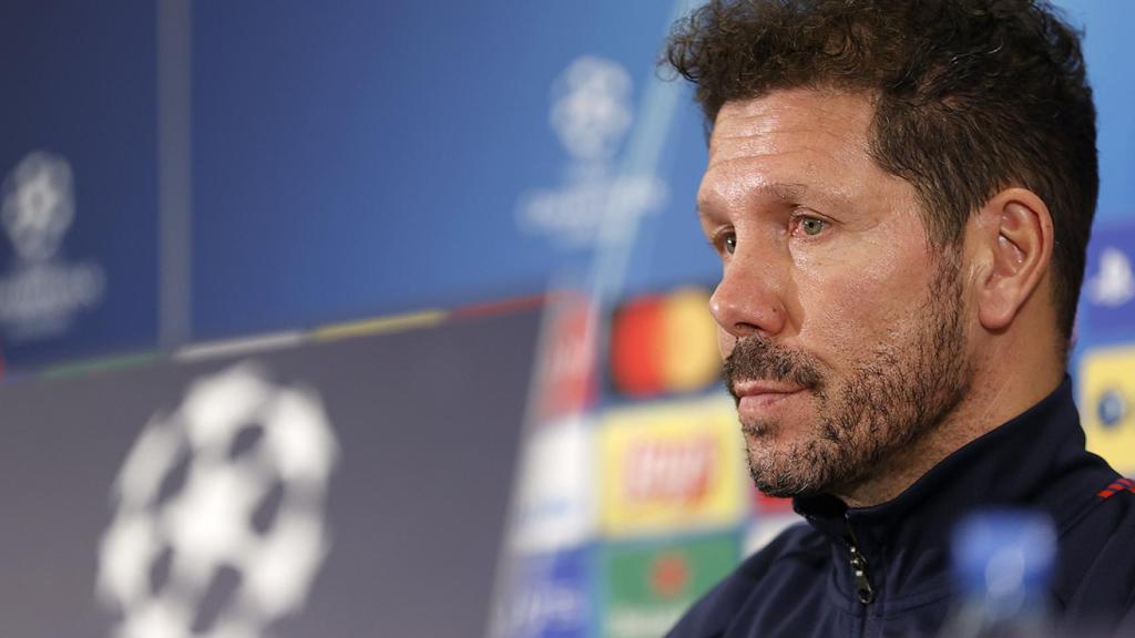 Diego Pablo Simeone, en rueda de prensa de la Champions League 2020/2021. Foto: Twitter (@Atleti)