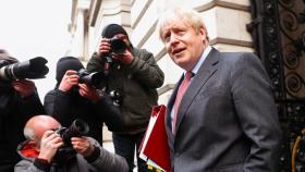 El primer ministro británico, Boris Johnson, este martes en Downing Street