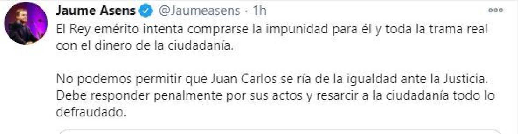 Tuit de Jaume Asens./