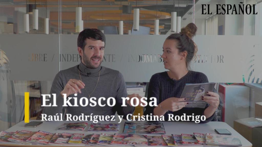 Raúl Rodríguez y Cristina Rodrigo durante la grabación del kiosko.