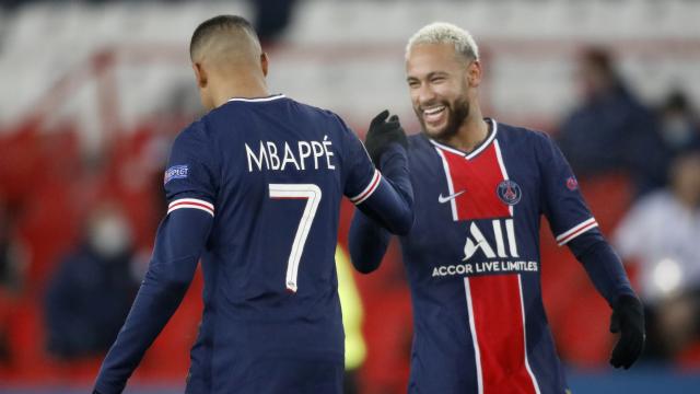 Mbappé y Neymar con el PSG