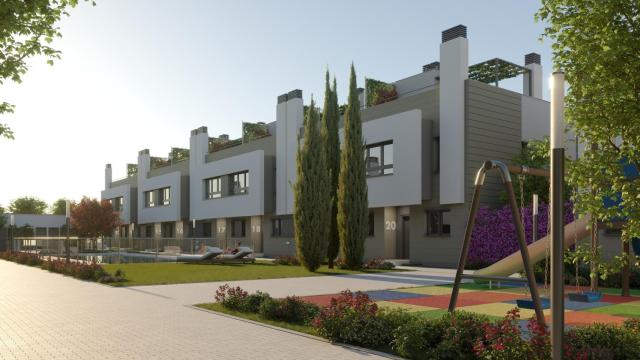 Imagen de la promoción Park74 que construye Kronos Homes en Torrejón de Ardoz (Madrid).