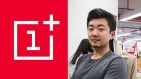 El logo de OnePlus al lado del rostro de Carl Pei
