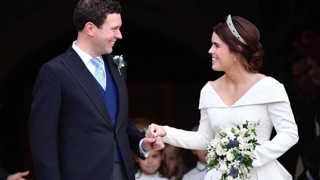 Eugenia de York y Jack Brooksbank el día de su boda.