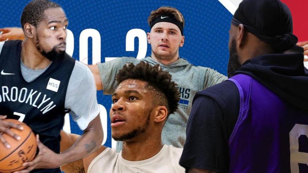 Kevin Durant, Luka Doncic, Giannis Antetokounmpo y LeBron James