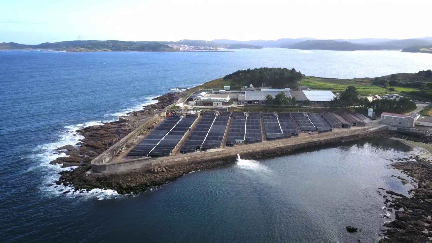 Una de las granjas de acuicultura de Stolt Sea Farm.