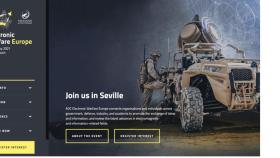 Página web de la feria que se iba a celebrar en Sevilla sobre guerra electrónica.