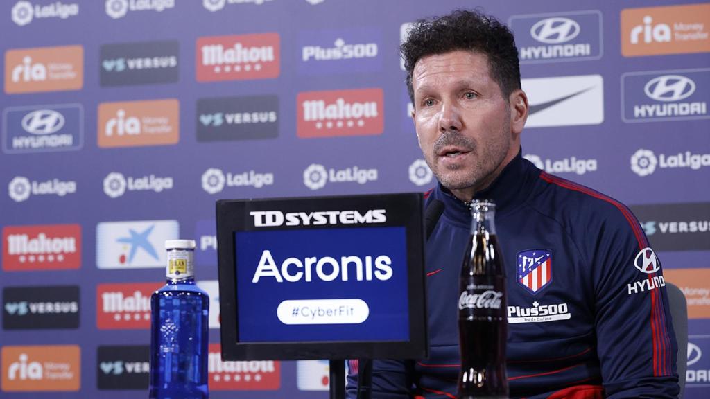 El Cholo Simeone en rueda de prensa