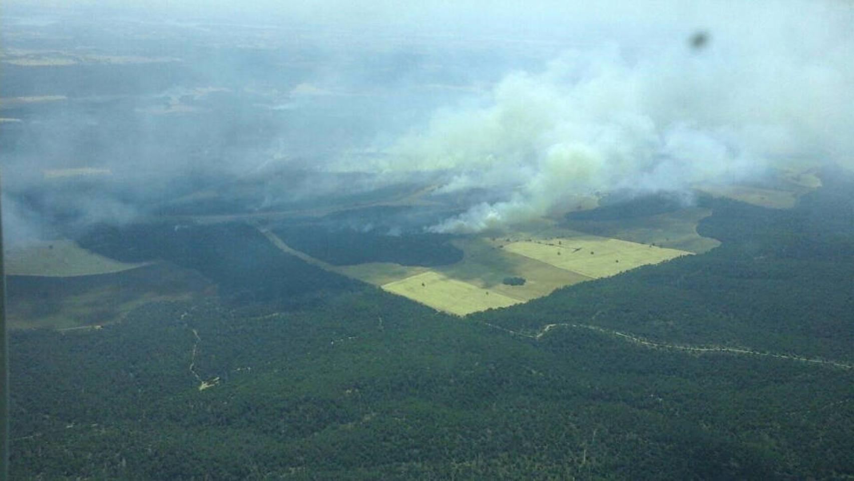 Imagen del incendio de Barchín del Hoyo. Foto: Archivo