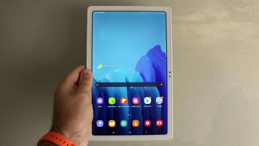 Así es la parte frontal de la Samsung Galaxy Tab A7.