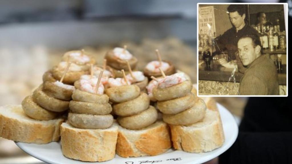 Ángel, creador del famoso pincho de champi con gambas.