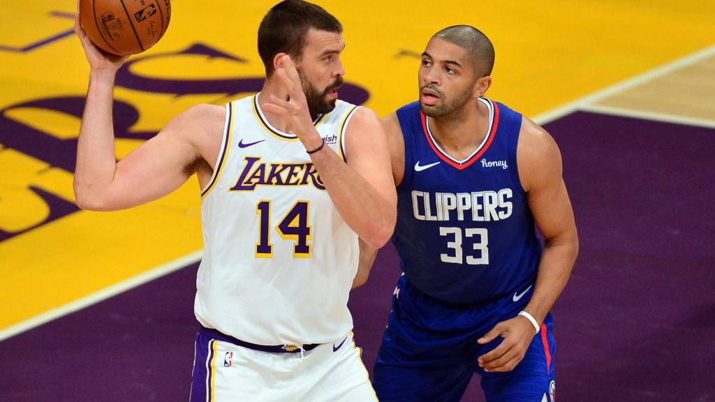 Marc Gasol, durante el partido de pretemporada frente a Los Ángeles Clippers