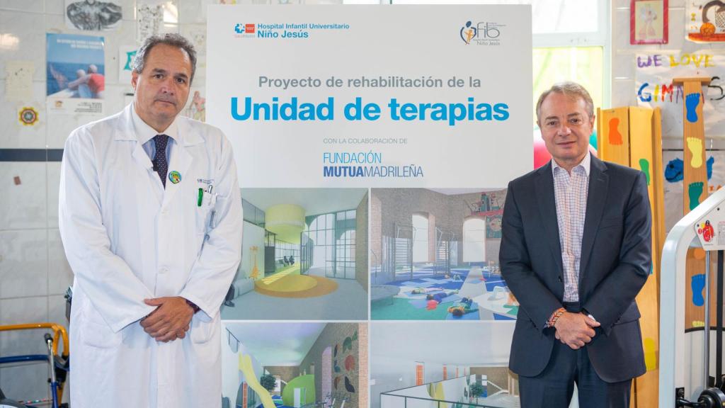 César Gómez, gerente del Hospital Niño Jesús y Lorenzo Cooklin, director general Fundación Mutua