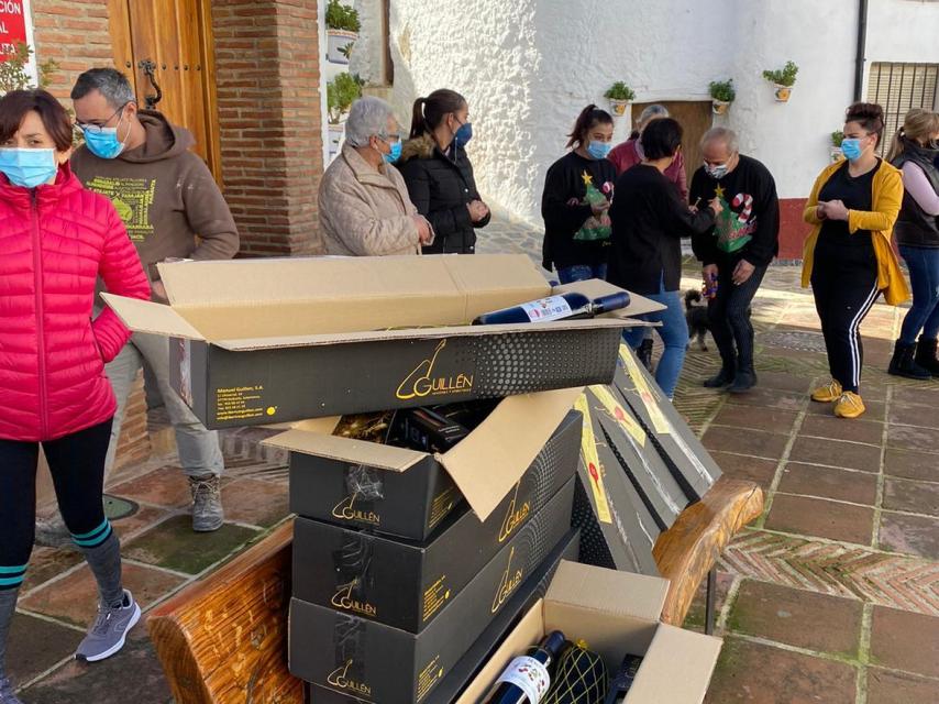 Lotes de Navidad en la plaza de Parauta