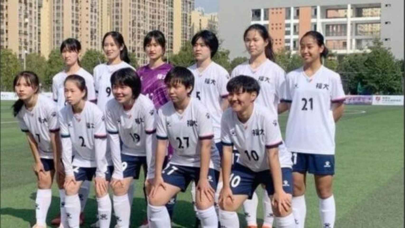 Jugadoras chinas, durante un partido