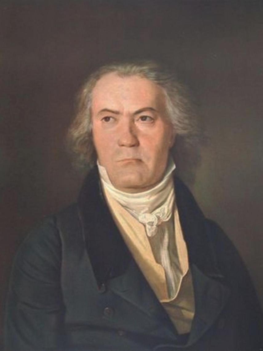 Beethoven en 1823, año en que terminó su Novena sinfonía. Retrato de Ferdinand Georg Waldmüller.