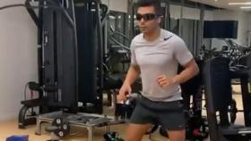 Casemiro entrenando con el Real Madrid