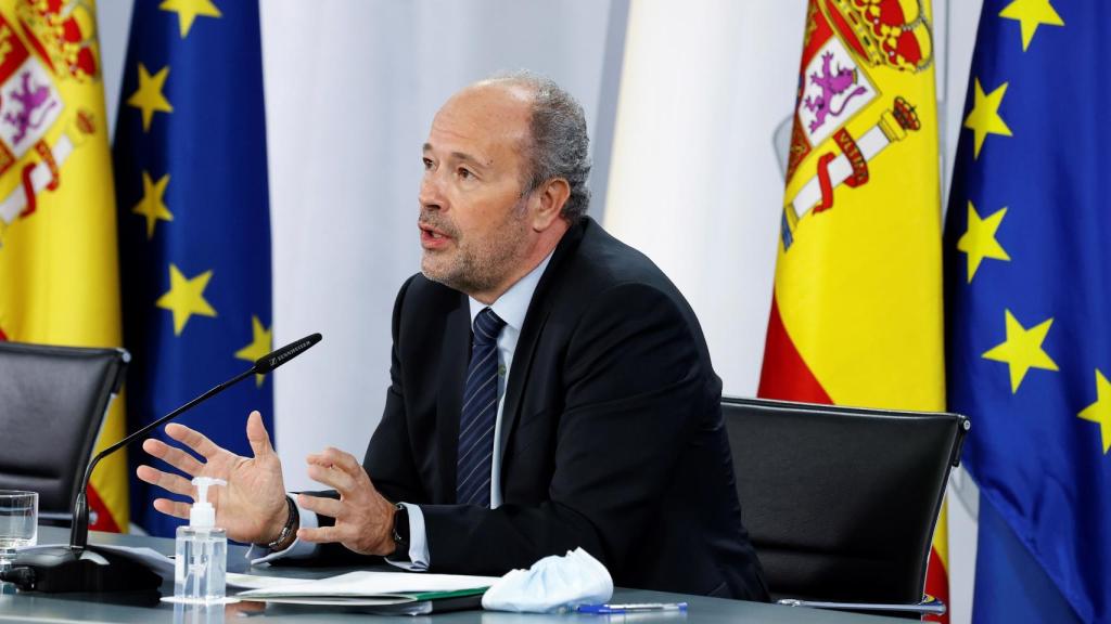 El ministro de Justicia, Juan Carlos Campo, en la rueda de prensa del Consejo de Ministros.