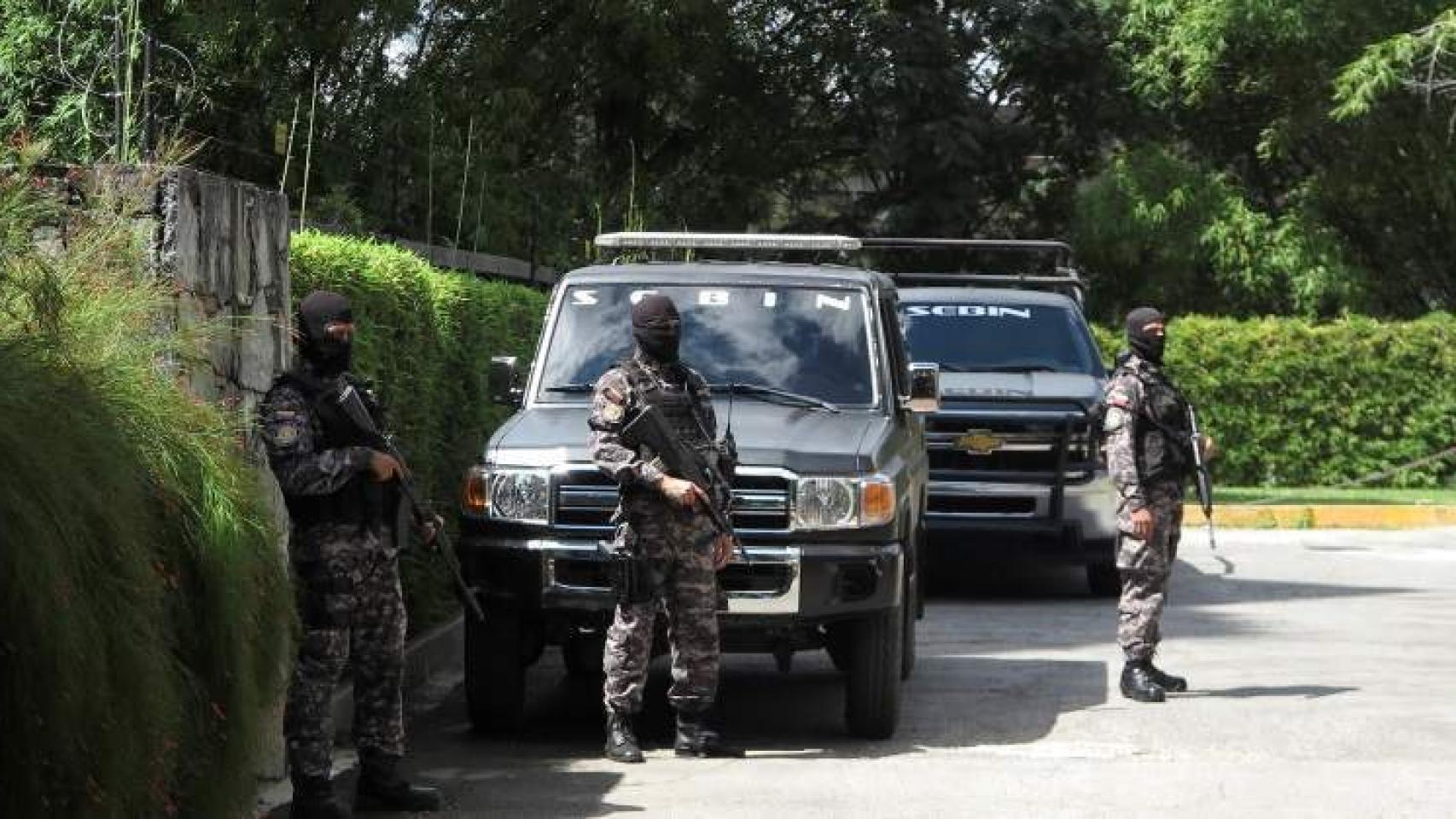 Agentes del SEBIN en una foto de archivo.