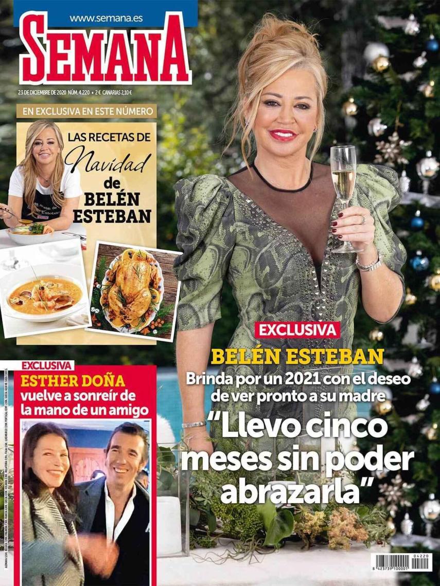 Portada de 'Semana' con las fotografías de Esther Doña junto a su amigo.