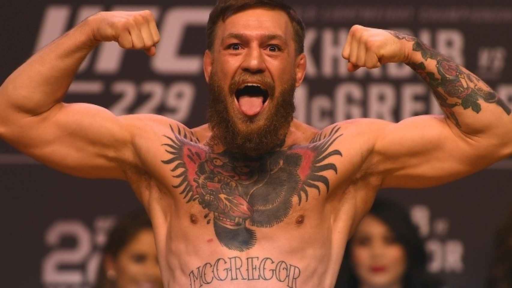 Conor McGregor, en un pesaje de la UFC
