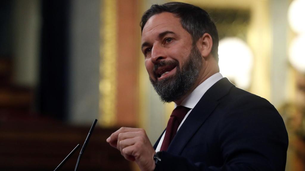 Santiago Abascal, líder de Vox, en el Congreso de los Diputados.