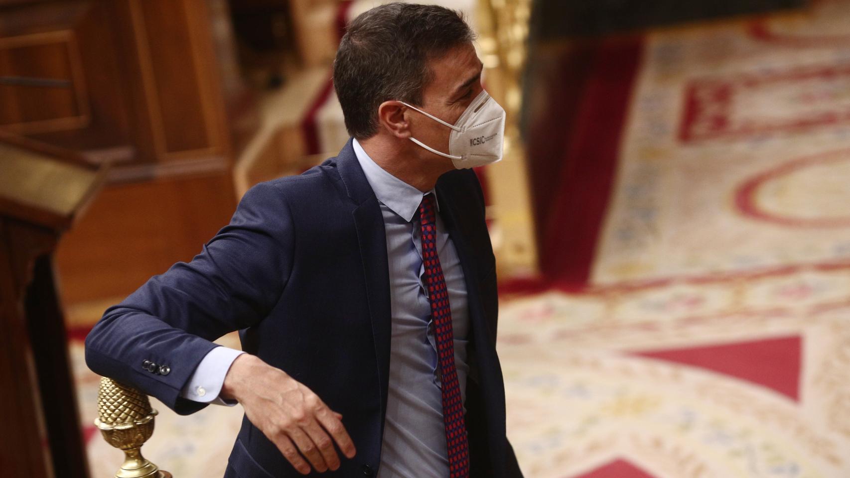 Pedro Sánchez , presidente del Gobierno en el Congreso.