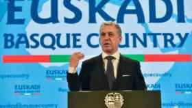 El 'lehendakari', Iñigo Urkullu, presenta el plan 'Euskadi Basque Country'.