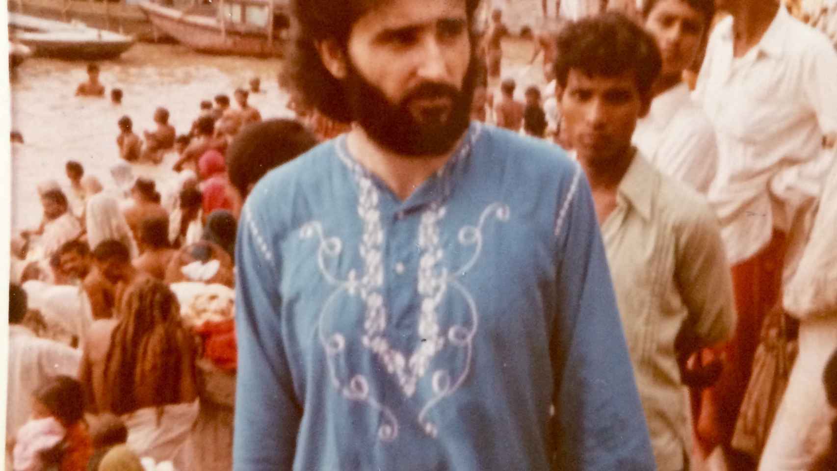 Ramiro en su primer viaje a la India, en 1972.