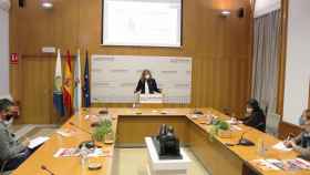 Rueda de prensa de la Diputación con Carmela Silva