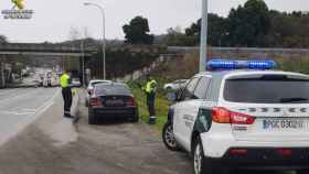 Control de la Guardia Civil en Marín