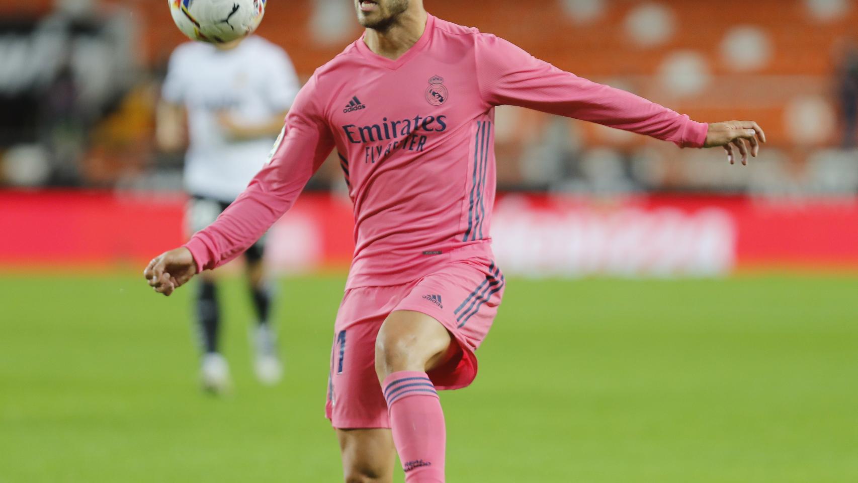 Marco Asensio, durante un partido con el Real Madrid