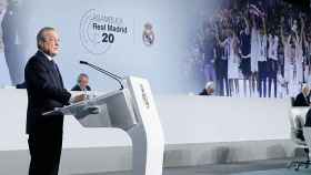 Florentino Pérez, durante la Asamblea de Socios del Real Madrid de 2020