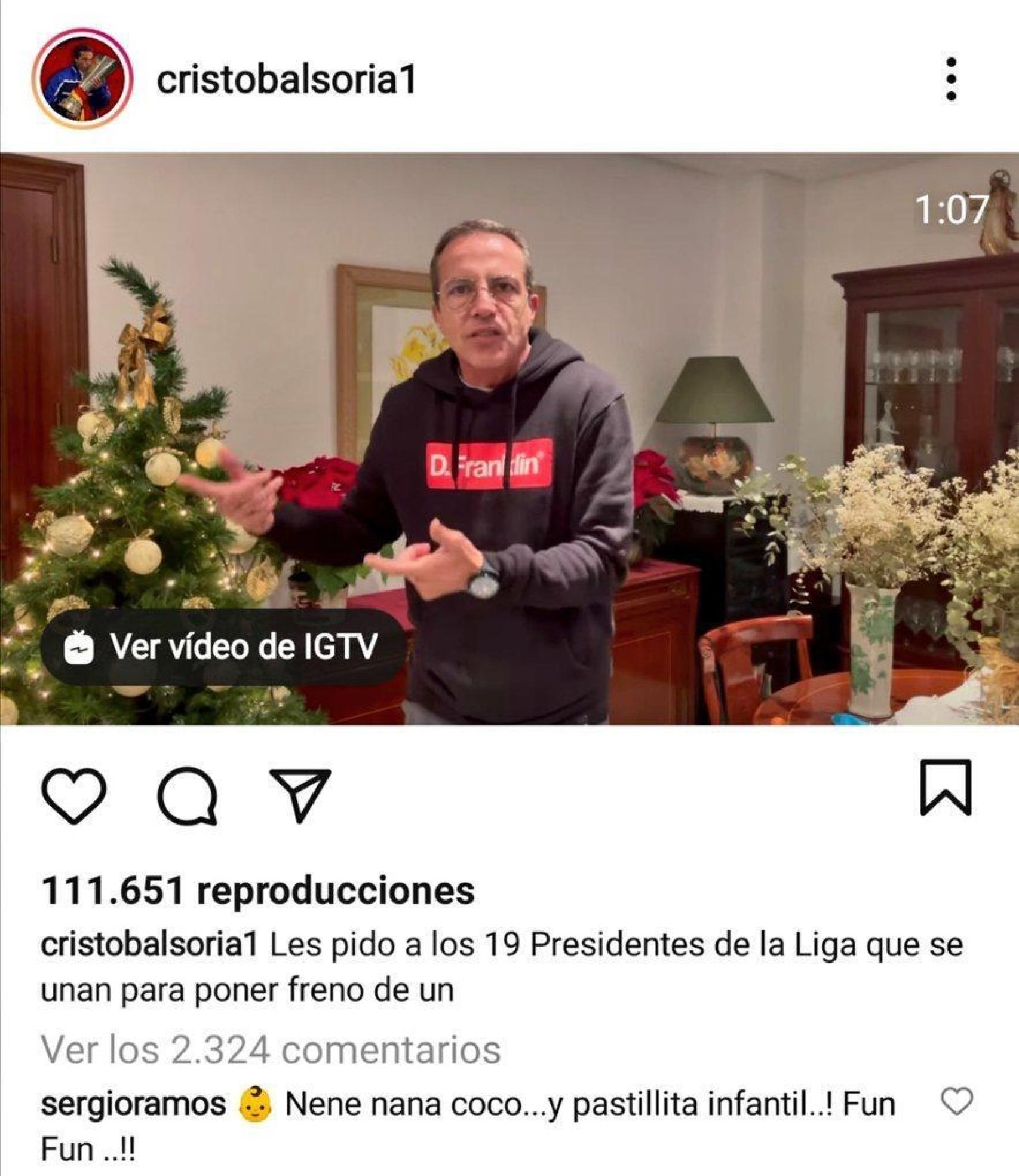 El troleo de Sergio Ramos a Cristóbal Soria