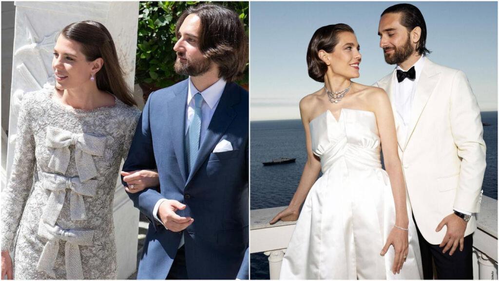 Carlota Casiraghi y Dimitri Rassam en su boda civil.