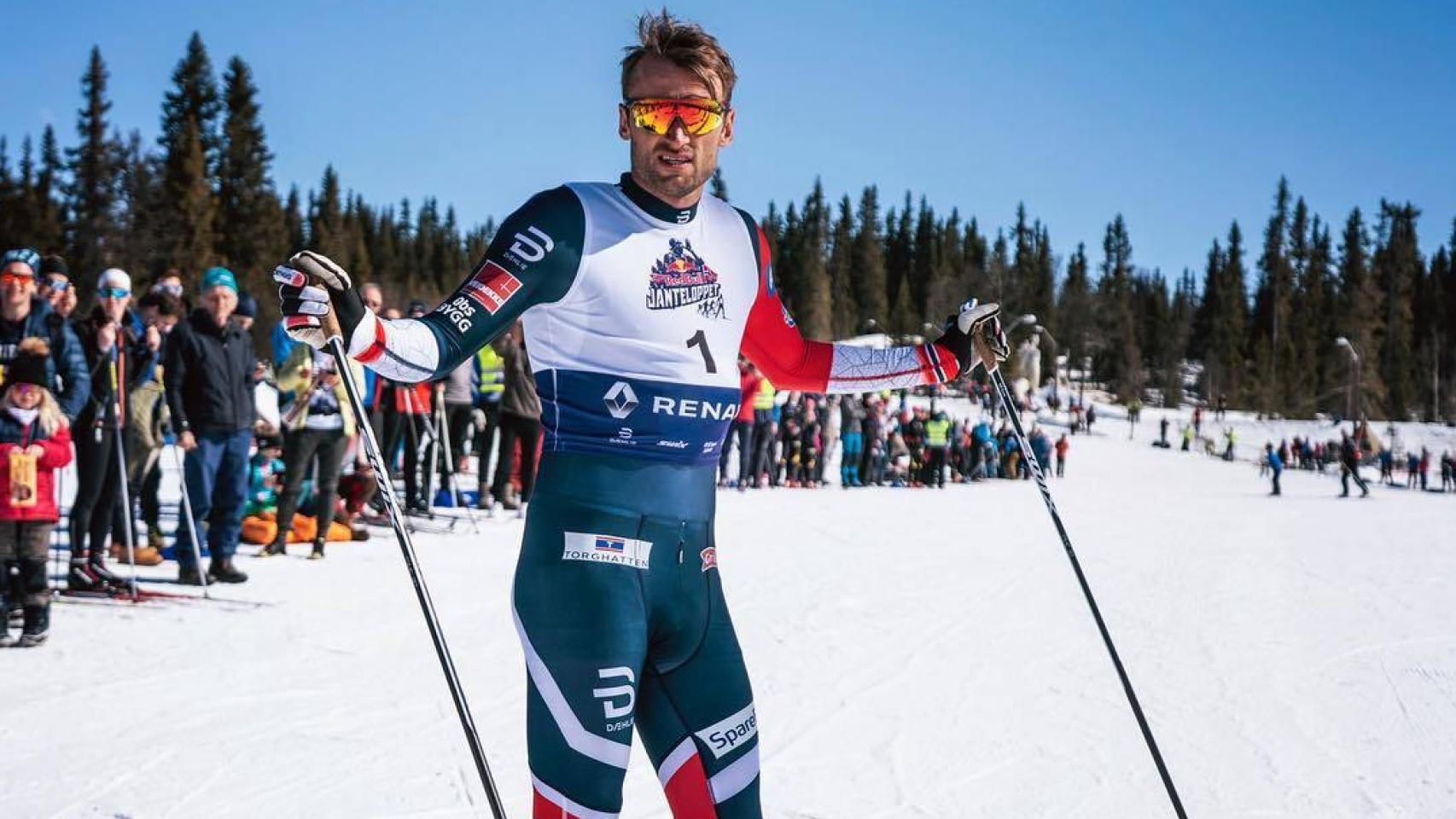 Petter Northug antes de una competición