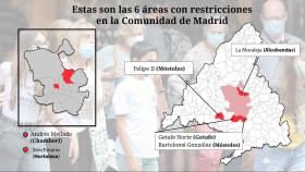 El mapa de las 6 zonas de salud con restricciones en Madrid: sólo repite el barrio rico de La Moraleja