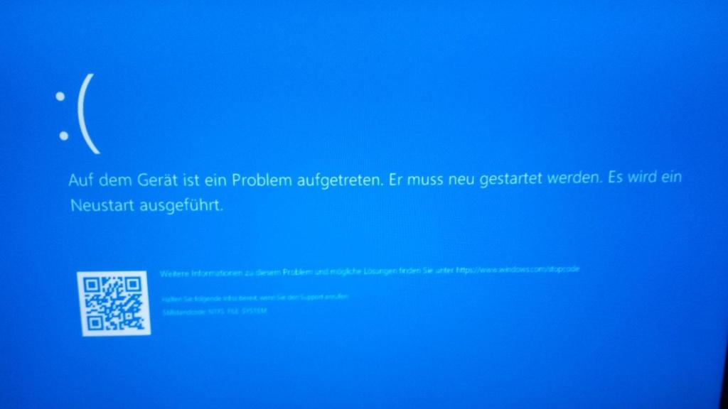 Pantallazo azul en Windows 10