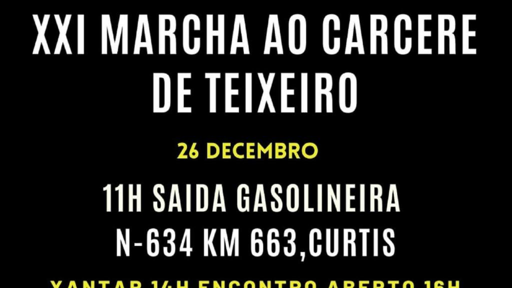 Una marcha a la Cárcel de Teixeiro (A Coruña) denunciará falta de libertad en la pandemia