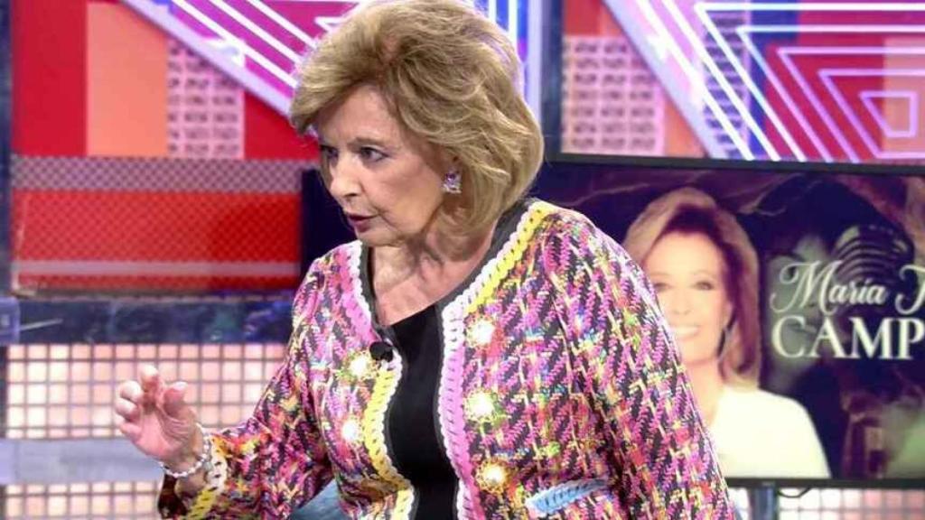 María Teresa Campos durante su polémica entrevista.