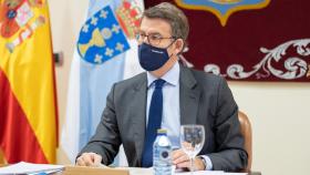 El titular del Gobiero gallego en una reunión del Consello de la Xunta.
