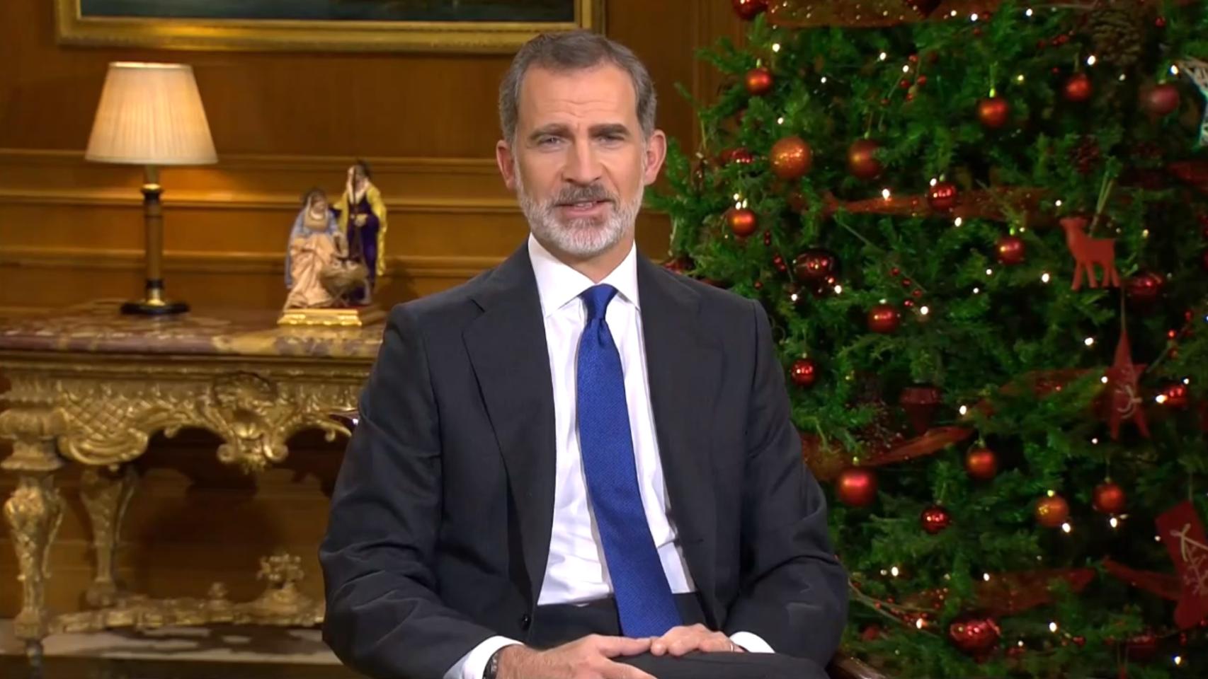 Felipe VI, en el mensaje de Navidad de 2020.