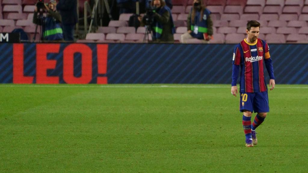 Leo Messi durante un partido del Barça de la temporada 2020/2021