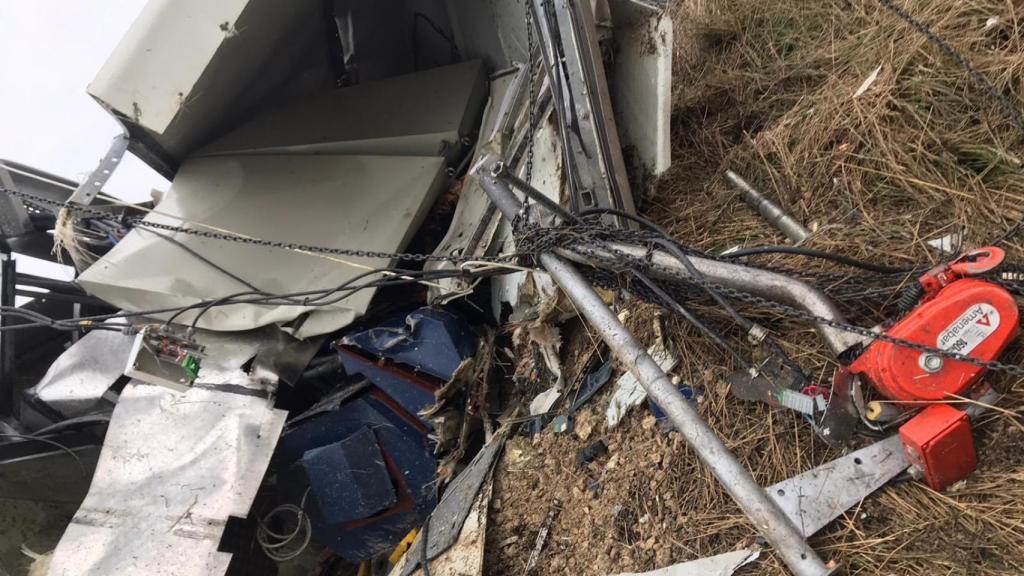 Se rompe por la mitad un aerogenerador de EDPR en un parque eólico de Burgos1