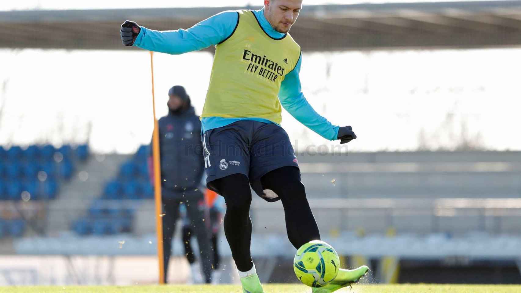 Luka Jovic, en un entrenamiento del Real Madrid