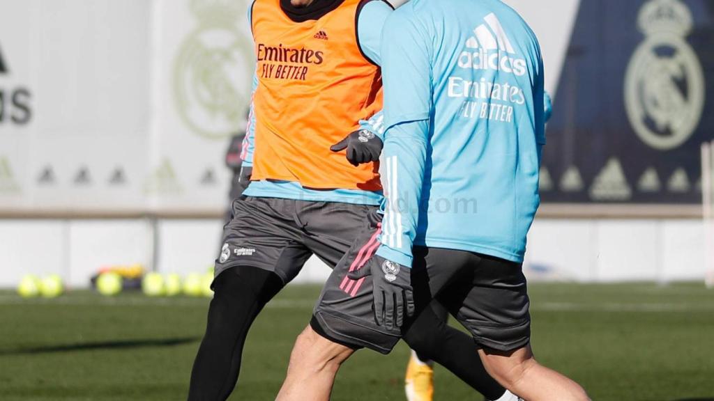 Mariano, en un entrenamiento del Real Madrid