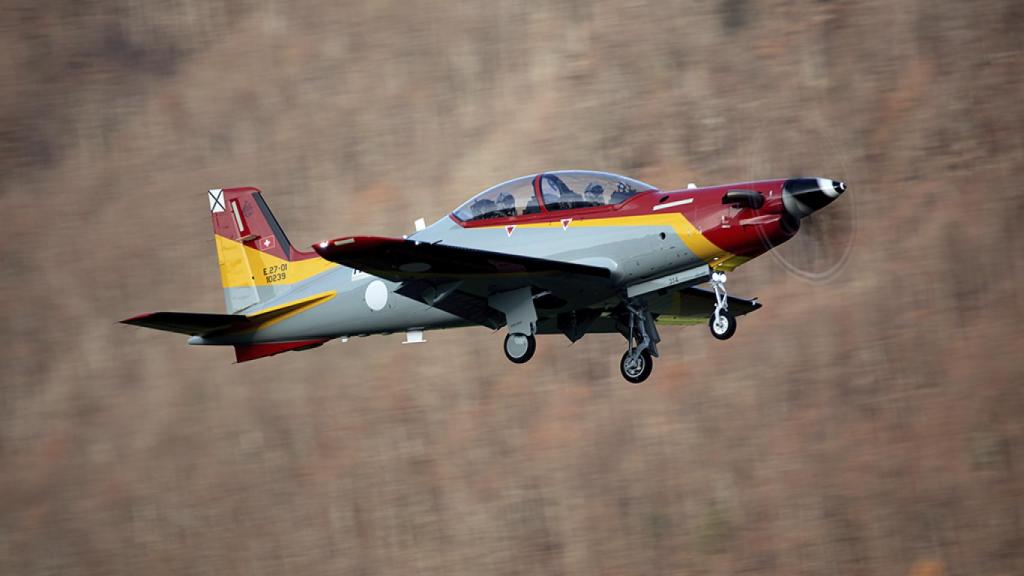 PC-21 con los colores del Ejército del Aire