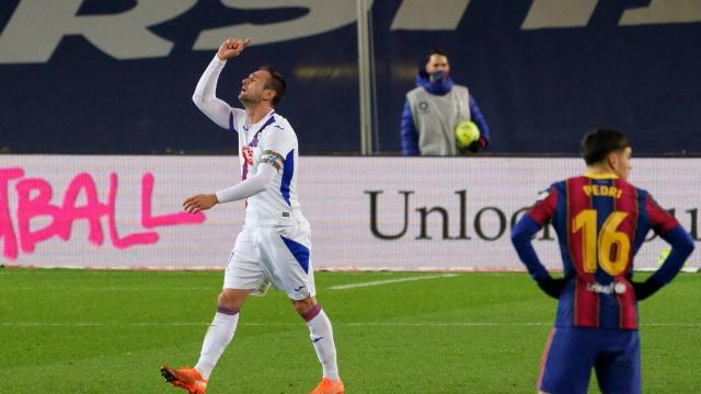 Kike García celebra su gol