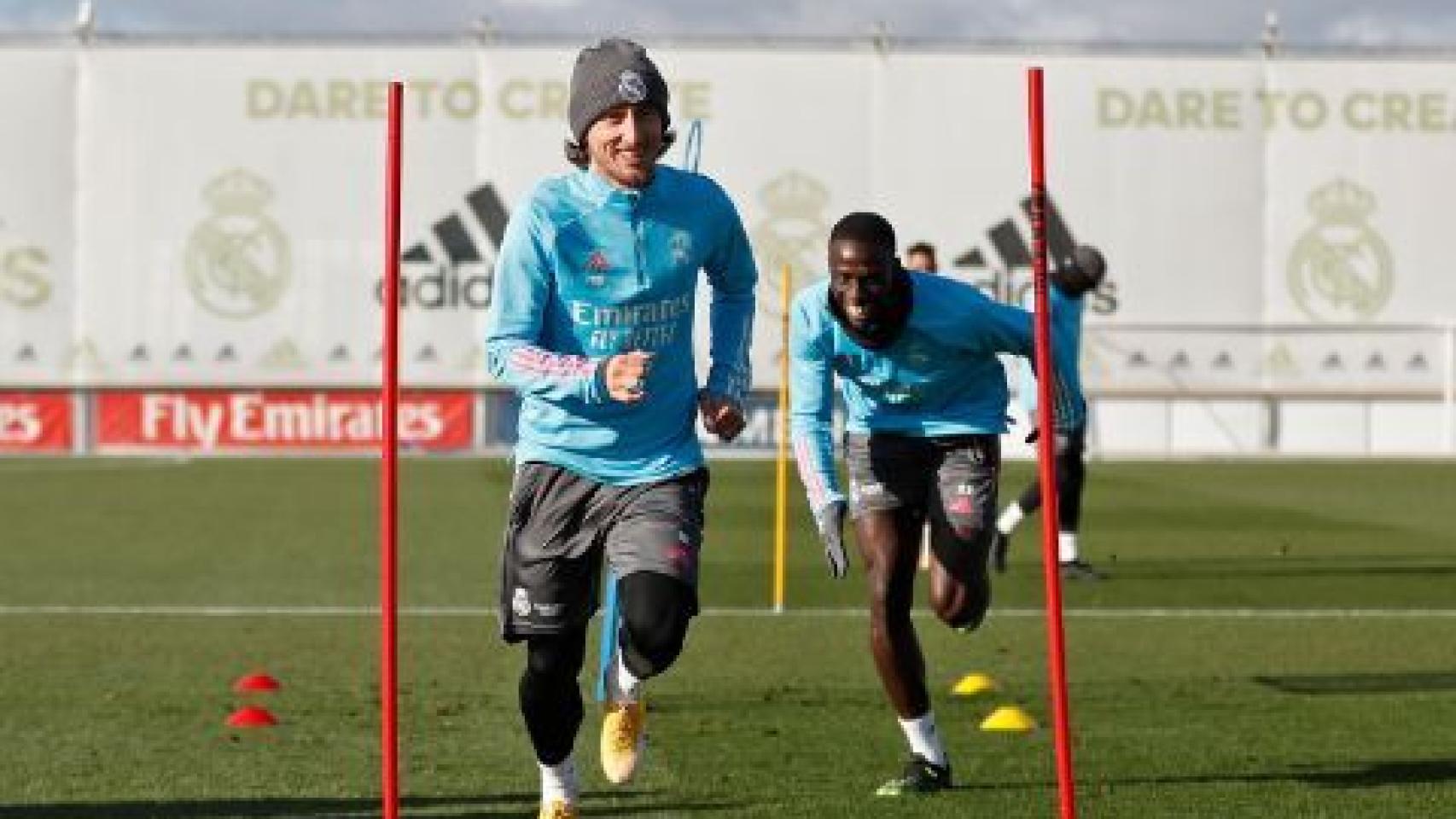 Luka Modric, durante un entrenamiento del Real Madrid