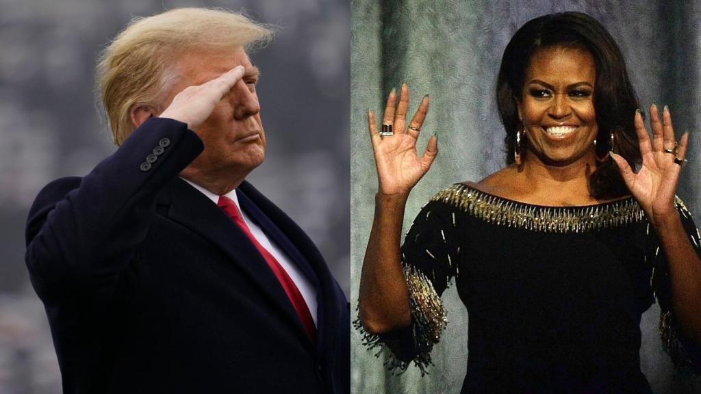 Donald Trump y Michelle Obama.